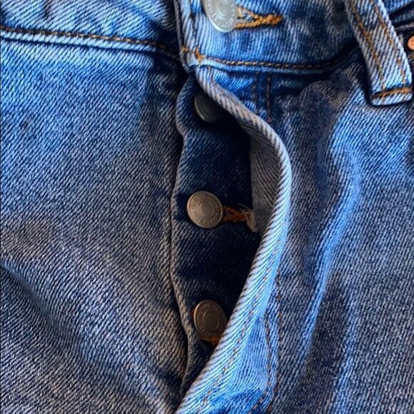 We The Free Button Fly Blue Distressed Denim Cutoff Shorts Festival Conc… - Picture 11 of 14